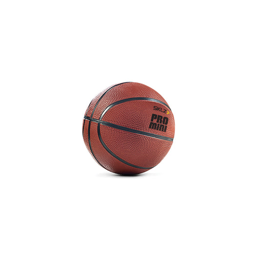 A basketball is placed on a white background