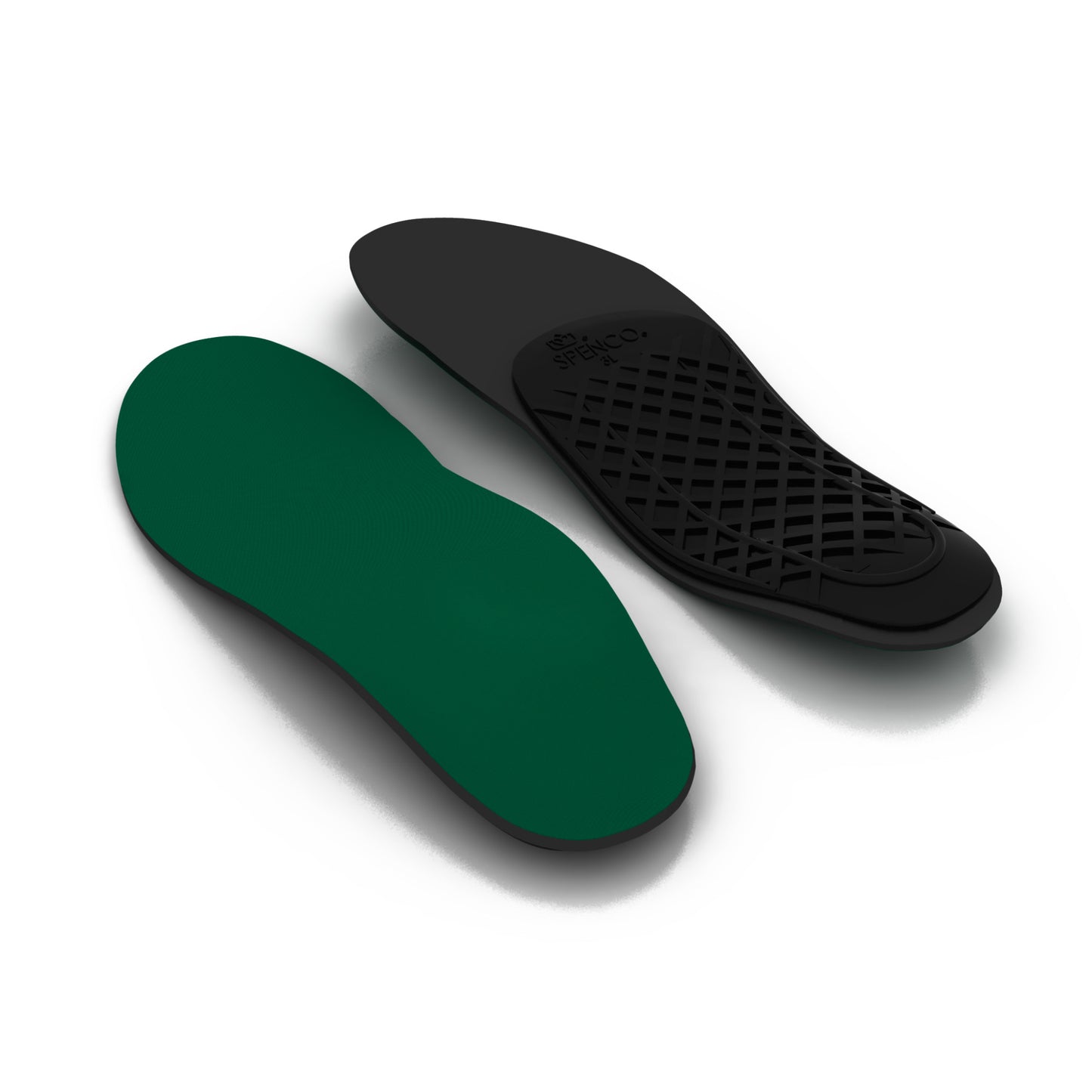 Gel insoles provide comfort inside shoes on a clean white background