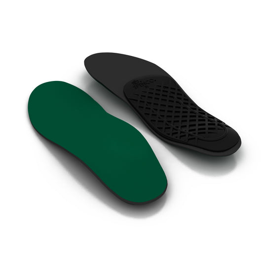Gel insoles provide comfort inside shoes on a clean white background