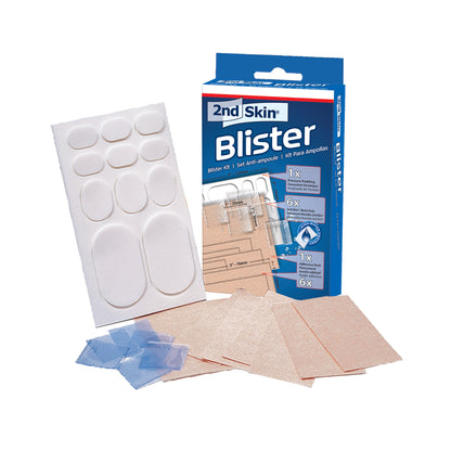 Adhesive blister kit is used for treating blisters in medical care.