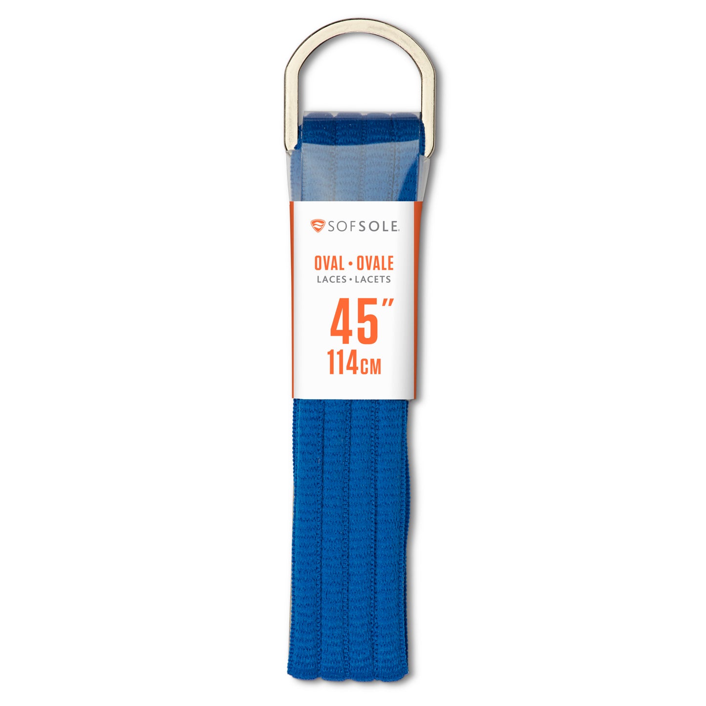 A blue strap secures to a metal clip for lifting or support in sports or medical settings.