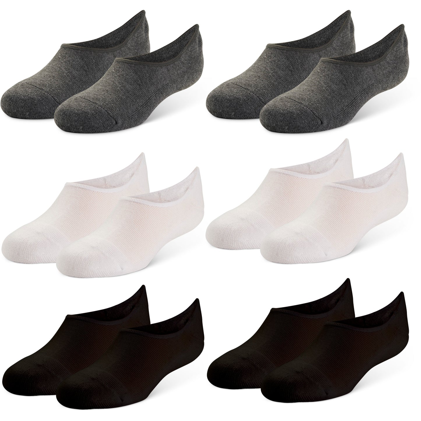 Multiple pairs of ankle socks are arranged in rows on a white background.