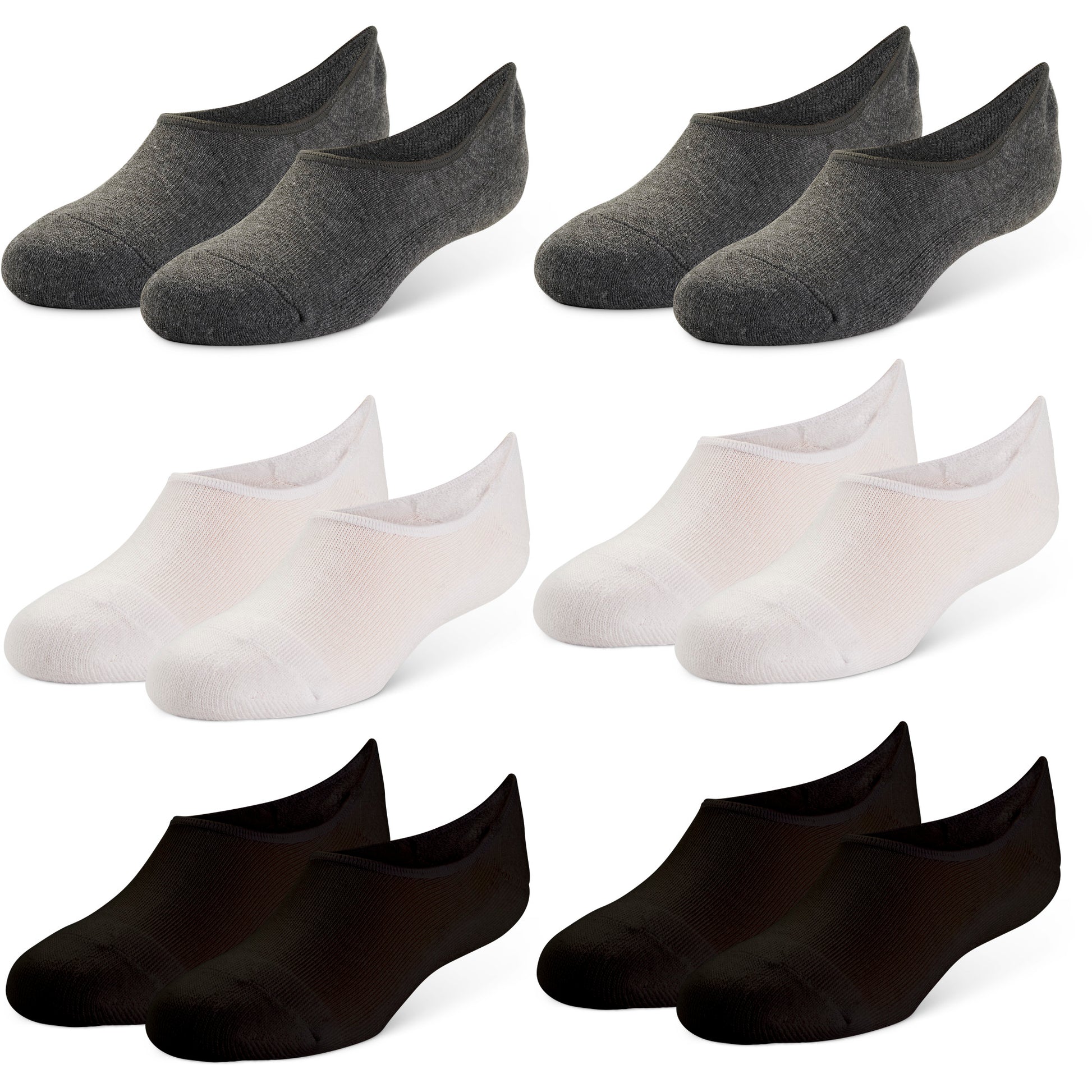 Multiple pairs of ankle socks are arranged in rows on a white background.