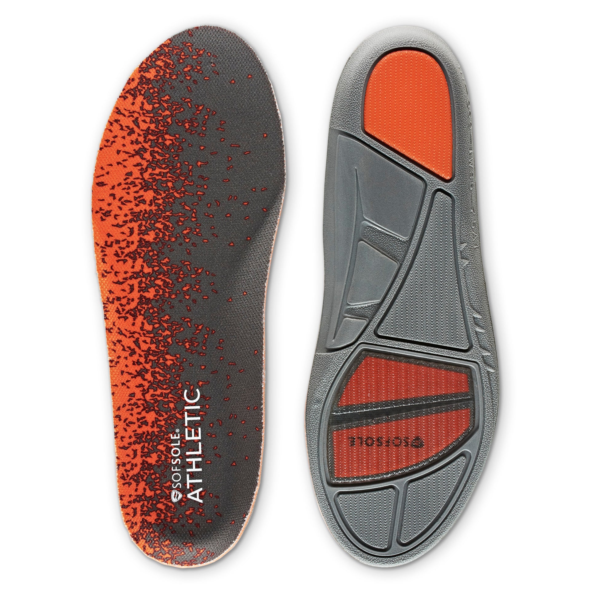 Shoe insoles absorb impact for athletic shoes in a gym environment