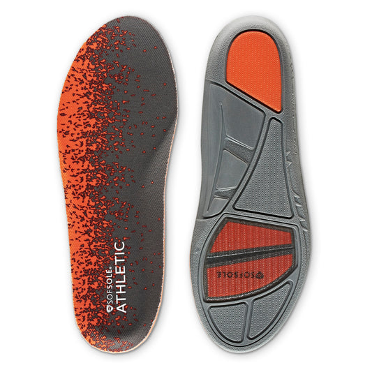 Shoe insoles absorb impact for athletic shoes in a gym environment
