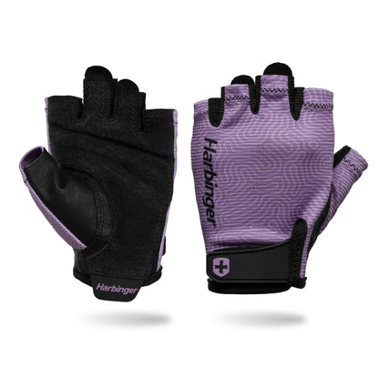 The gloves are designed for weightlifting or fitness activities in gym environments.