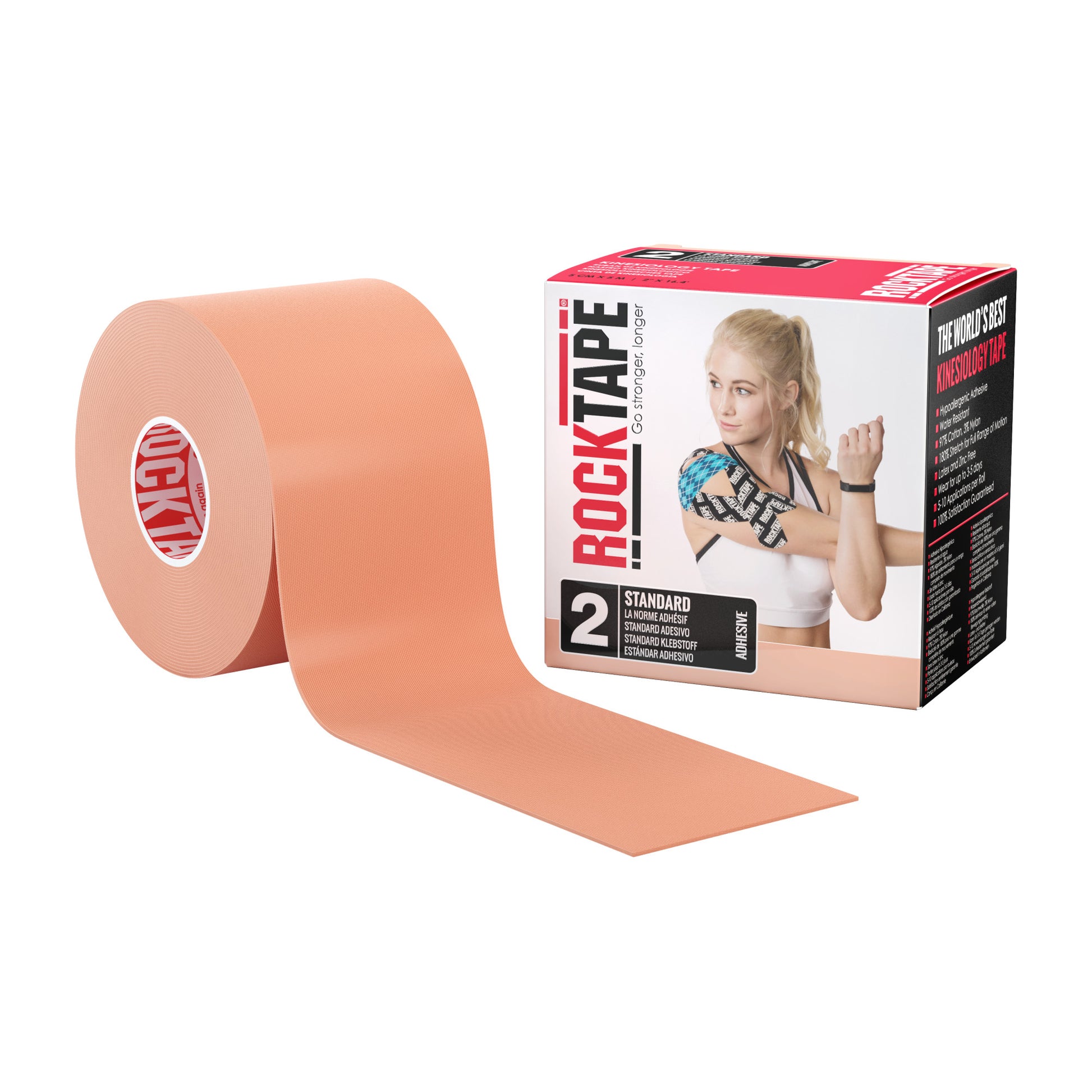 Adhesive tape secures a girl's arm to her shoulder for injury support in a medical environment