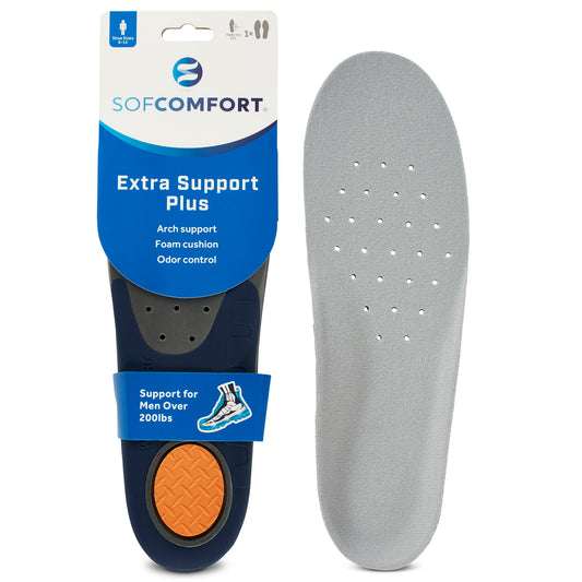 Extra Support Plus Men's Memory Foam Inso, Size 8-14, Trim-to-Fit